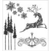 Tim Holtz Cling Stamps - Reindeer Flight