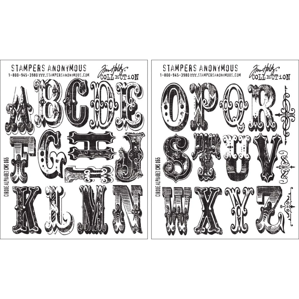 Tim Holtz Cling Stamps - Cirque Alphabet 1 Tim Holtz Cling Stamps - Cirque Alphabet