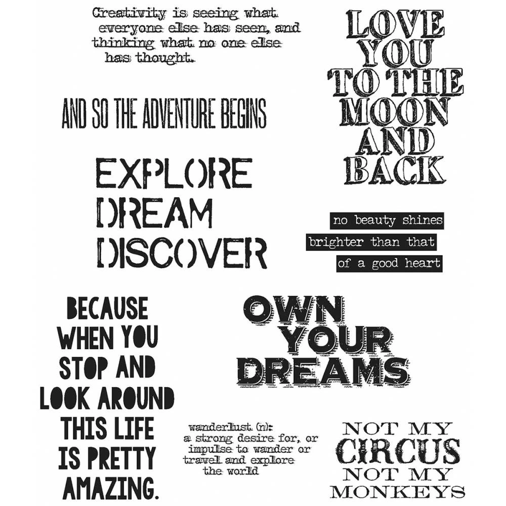 Tim Holtz Cling Stamps - Life Quotes 1 Tim Holtz Cling Stamps - Life Quotes