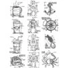Tim Holtz Cling Stamps - Mini Blueprints #9