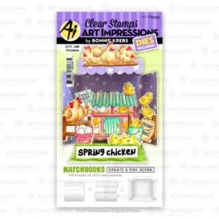 Art Impressions Matchbooks Stamp & Die Set + Chickens