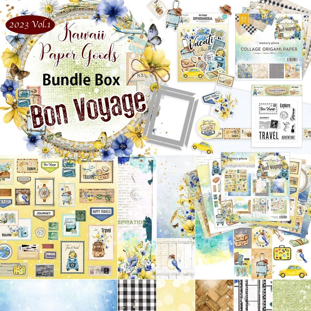 Memory Place Kawaii Paper Goods Bundle Box - Bon Voyage 1 Memory Place Kawaii Paper Goods Bundle Box - Bon Voyage
