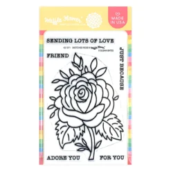 Waffle Flower- Sketched Rose Stamp Set