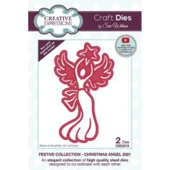 Creative Expressions Sue Wilson Festive Christmas Angel 2022 Craft Die + Christmas Angel 2021 Craft Die