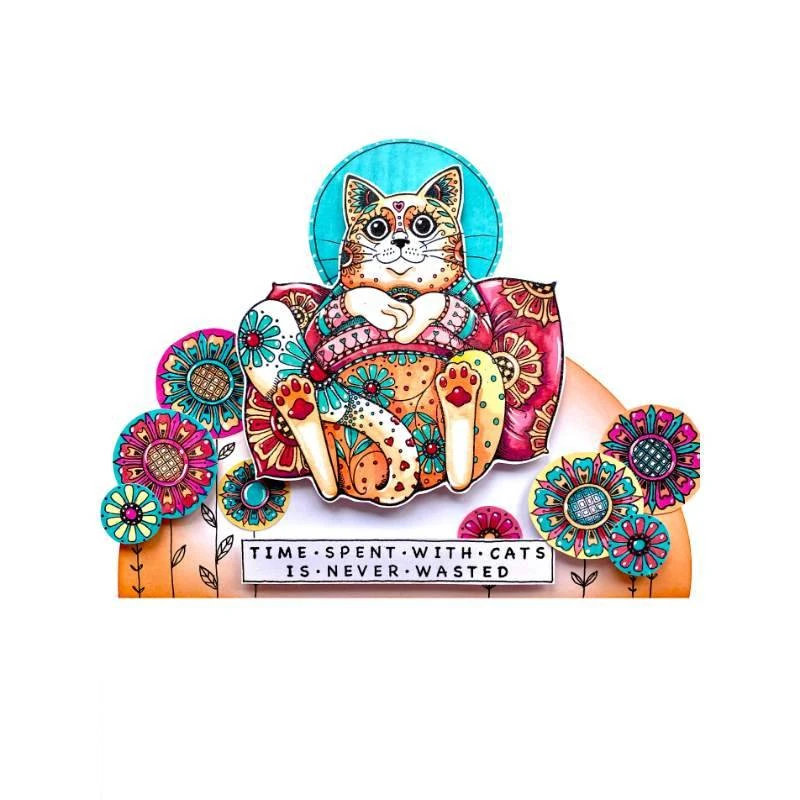 Katkin Krafts Just Chillin’ 6 In X 8 In Clear Stamp Set 2 Katkin Krafts Just Chillin’ 6 In X 8 In Clear Stamp Set – Bild 2