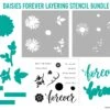 Gina K Designs - STENCIL BUNDLE- Daisies Forever Layering Stencil Bundle