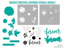 Gina K Designs - STENCIL BUNDLE- Daisies Forever Layering Stencil Bundle