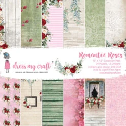 Dress My Craft - Romantic Roses 12x12 Inch Paper Pad