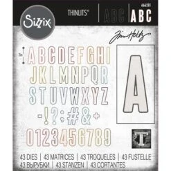 Sizzix • Thinlits Die Set Alphanumeric Bulletin 43Stück