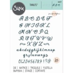 Sizzix • Thinlits Die Scripted Alphabet