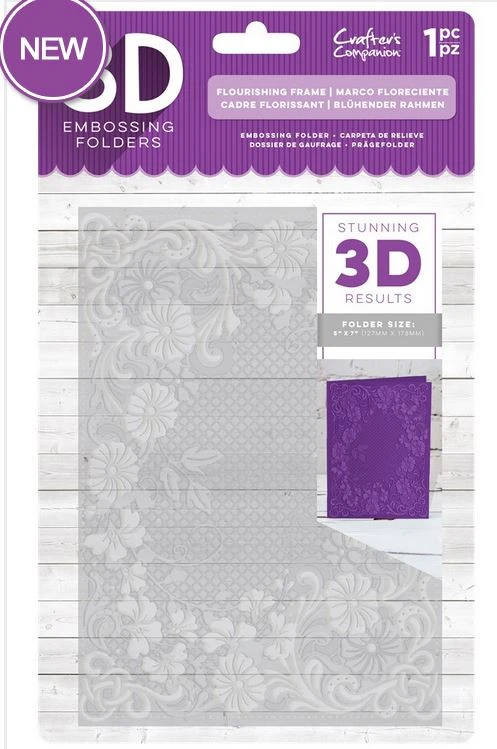 Crafter’s Companion 3D Embossing Folder - Flourishing Frame 1 Crafter’s Companion 3D Embossing Folder - Flourishing Frame