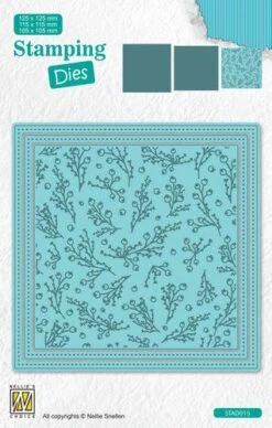 Nellie‘s Choice Shape Die - Quadratischer Zweig Mit Beeren