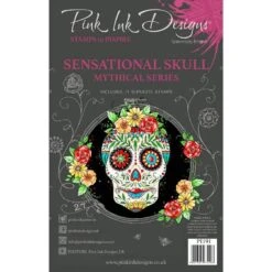 Pink Ink Designs Sensational Skull 6 In X 8 In Clear Stamp Set