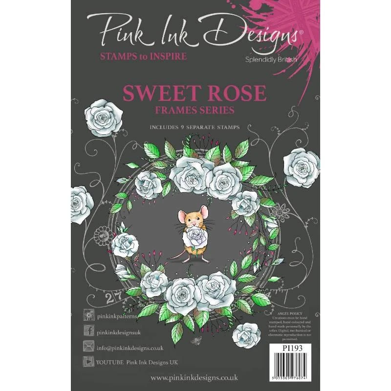 Pink Ink Designs Sweet Rose 6 In X 8 In Clear Stamp Set 1 Pink Ink Designs Sweet Rose 6 In X 8 In Clear Stamp Set