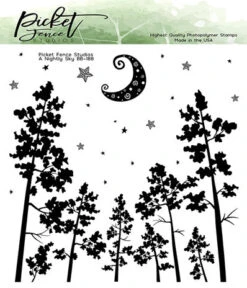 Picket Fence Studios - A Nightly Sky 6x6 Inch Clear Stamps