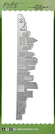 Picket Fence Studios - Slim Line City Skyline 4x10 Inch Cover Plate Dies