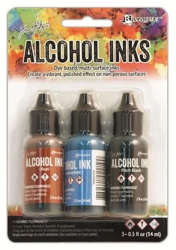 Ranger Alcohol Ink Ink Kits - Miners Lantern Rust, Stonewashed 1 Ranger Alcohol Ink Ink Kits - Miners Lantern Rust, Stonewashed