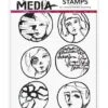 Ranger Dina Wakley Media Stamps Circled