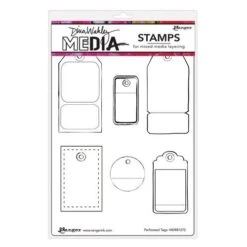 Ranger Dina Wakley MEdia Stamps Perforated Tags