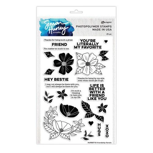 Ranger SH Clearstamps 6x9 Friendship Florals Simon Hurley 1 Ranger SH Clearstamps 6x9 Friendship Florals Simon Hurley