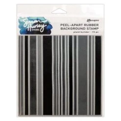 Ranger SH Cling Rubber Background Stamp 6x6 Plaid Builder
