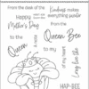 Honey Bee - Queen Bee - 4x5 Stamp Set