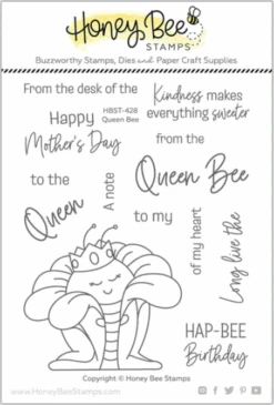 Honey Bee - Queen Bee - 4x5 Stamp Set