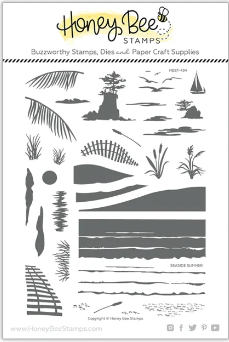 Honey Bee - Seaside Summer - 6x8 Stamp Set 1 Honey Bee - Seaside Summer - 6x8 Stamp Set