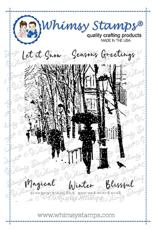 Whimsy Stamps - Blissful Winter Rubber Cling Stamp 1 Whimsy Stamps - Blissful Winter Rubber Cling Stamp