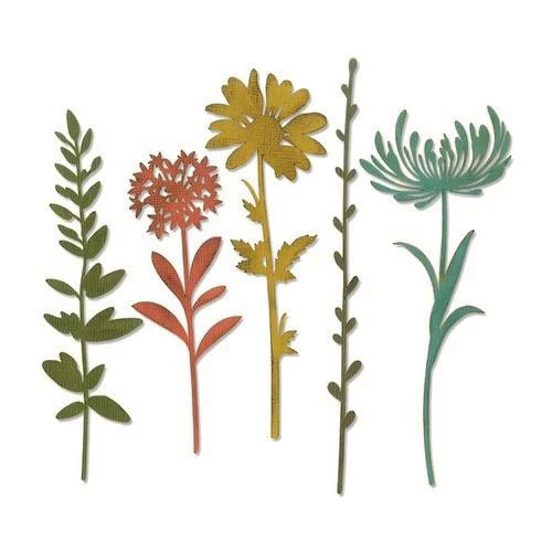 Sizzix Thinlits Die Set - Wildflower Stems #1 1 Sizzix Thinlits Die Set - Wildflower Stems #1