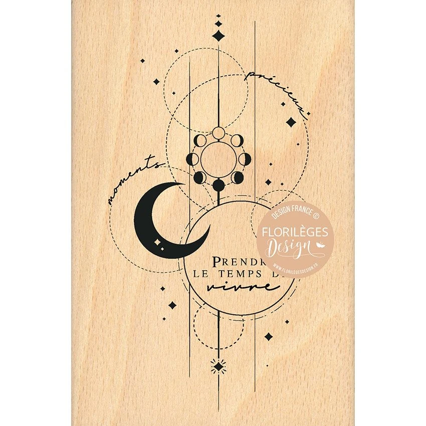 Florilèges Design - Tampon Bois TEMPS LUNAIRE 1 Florilèges Design - Tampon Bois TEMPS LUNAIRE